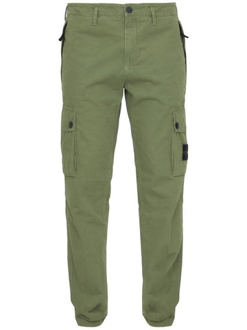 Men's Wappen Patch Cargo Track Pants Green - STONE ISLAND - BALAAN 1