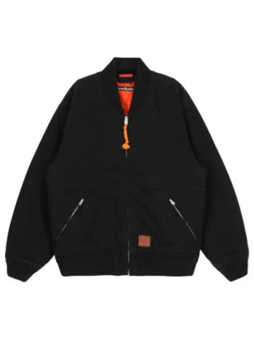 Cotton Bomber Jacket Black Jumper - ACNE STUDIOS - BALAAN 1