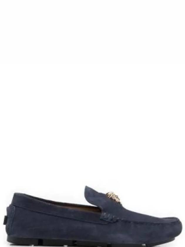 Medusa Classic Suede Driving Shoes Navy - VERSACE - BALAAN 2