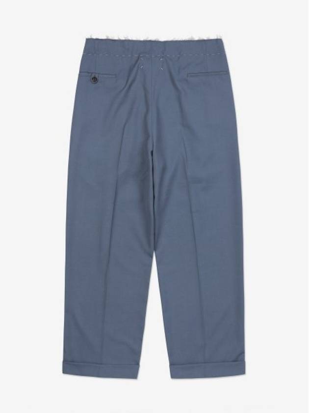 Poly Wool Twill Drawstring Straight Pants Storm Grey - MAISON MARGIELA - BALAAN 3