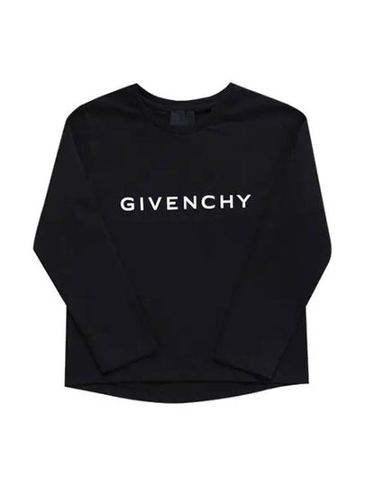 H15330 09B Archetype Logo Print Junior Long Sleeve T shirt - GIVENCHY - BALAAN 2