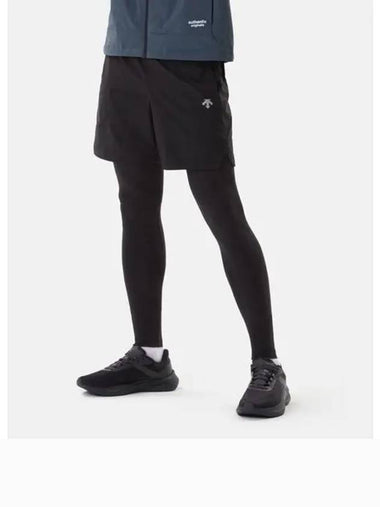 Running 2 IN 1 Leggings Integrated Shorts Black SP321RKL71 - DESCENTE - BALAAN 1