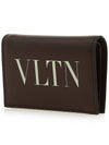 VLTN Logo Half Wallet Brown - VALENTINO - BALAAN 3