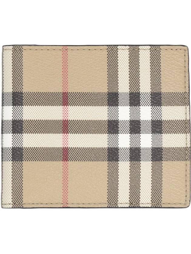 Check Half Wallet Beige - BURBERRY - BALAAN 3