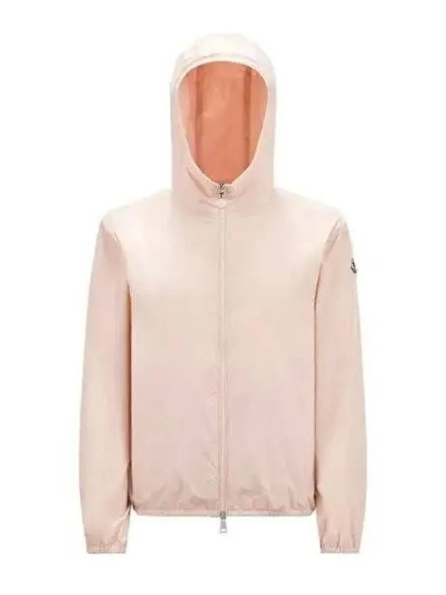 Fegeo Logo Patch Zip Up Hoodie Light Pink - MONCLER - BALAAN 2