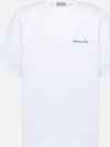 Embroidered Logo Cotton T-Shirt White - DIOR - BALAAN 1