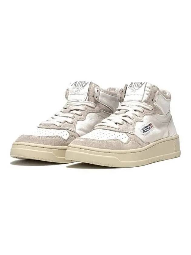 Medalist Goatskin Suede High-Top Sneakers White - AUTRY - BALAAN 2