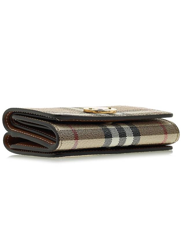 Vintage Check Leather Small Folding Wallet Archive - BURBERRY - BALAAN 6