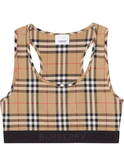 Vintage Check Bra Top Beige - BURBERRY - BALAAN 2