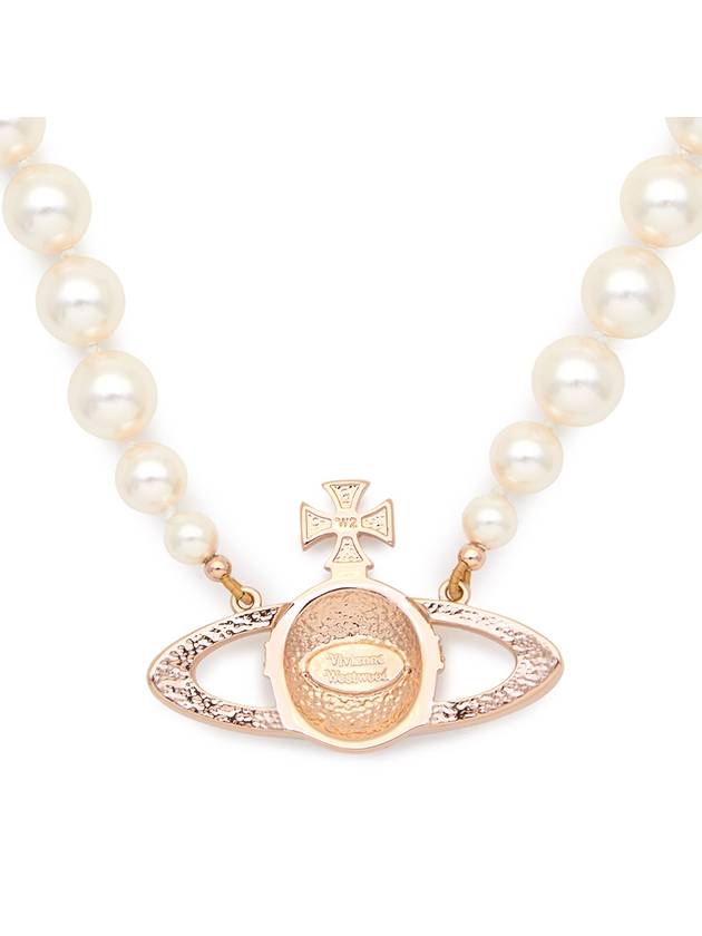 One Row Pearl Bas Relief Necklace Rose Gold - VIVIENNE WESTWOOD - BALAAN 3