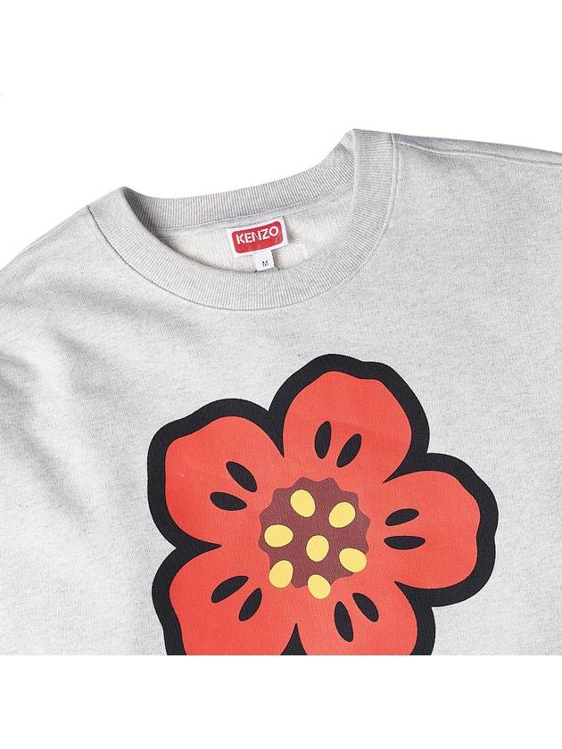 Men's Boke Flower Print Sweatshirt Light Grey - KENZO - BALAAN 4