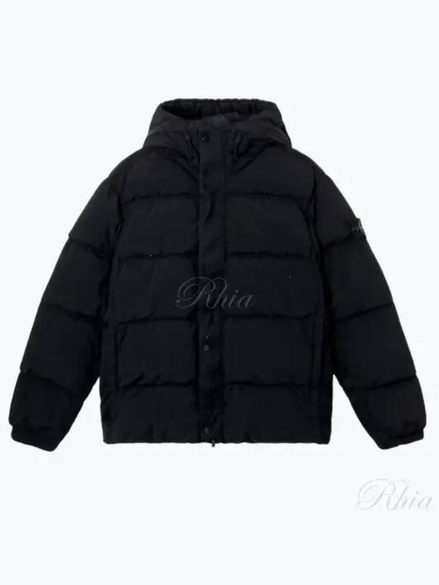 41419 Nylon Metal Econyl Hooded Down Jacket Black - STONE ISLAND - BALAAN 2