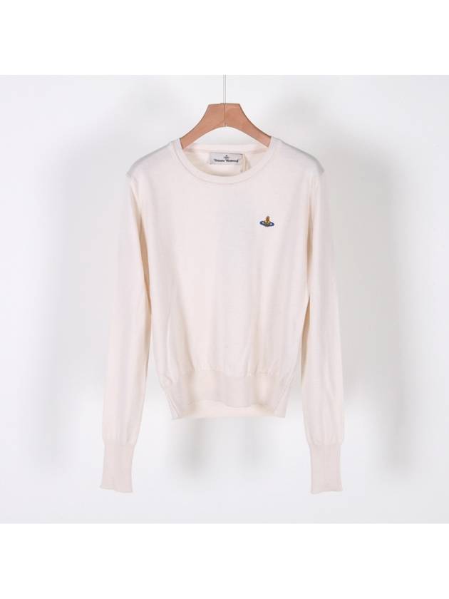 ORB Embroid Logo Knit Top Cream - VIVIENNE WESTWOOD - BALAAN 2