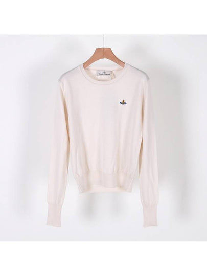 ORB Embroid Logo Knit Top Cream - VIVIENNE WESTWOOD - BALAAN 2