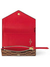 Victorine Damier Eben Halfwallet Brown Red - LOUIS VUITTON - BALAAN 4