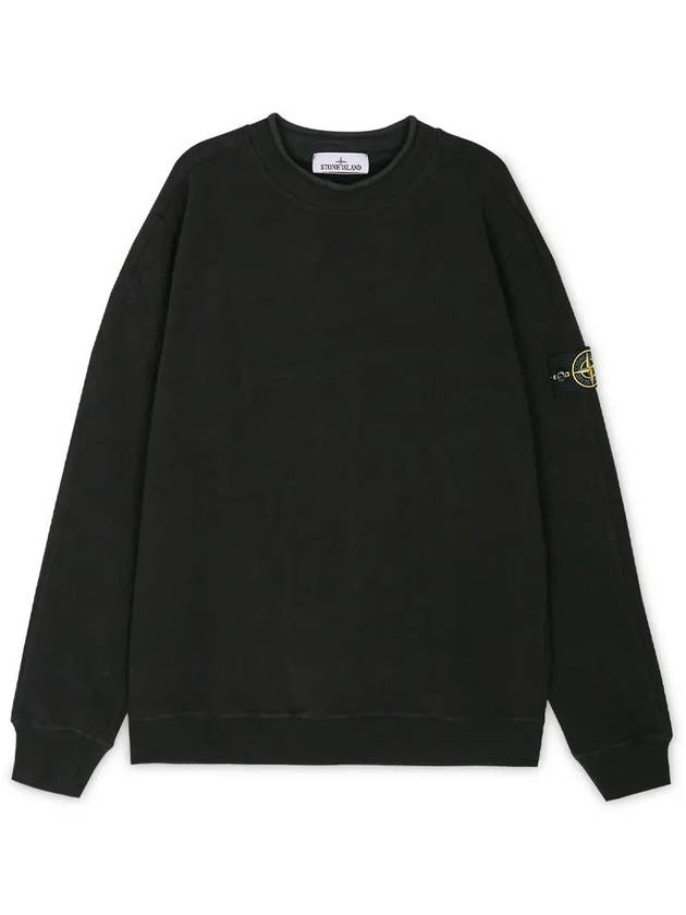 Stretch Cotton Fleece Mock Turtleneck Sweatshirt Black - STONE ISLAND - BALAAN 4