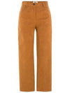 Crop Wide Pants Brown - MSGM - BALAAN 1