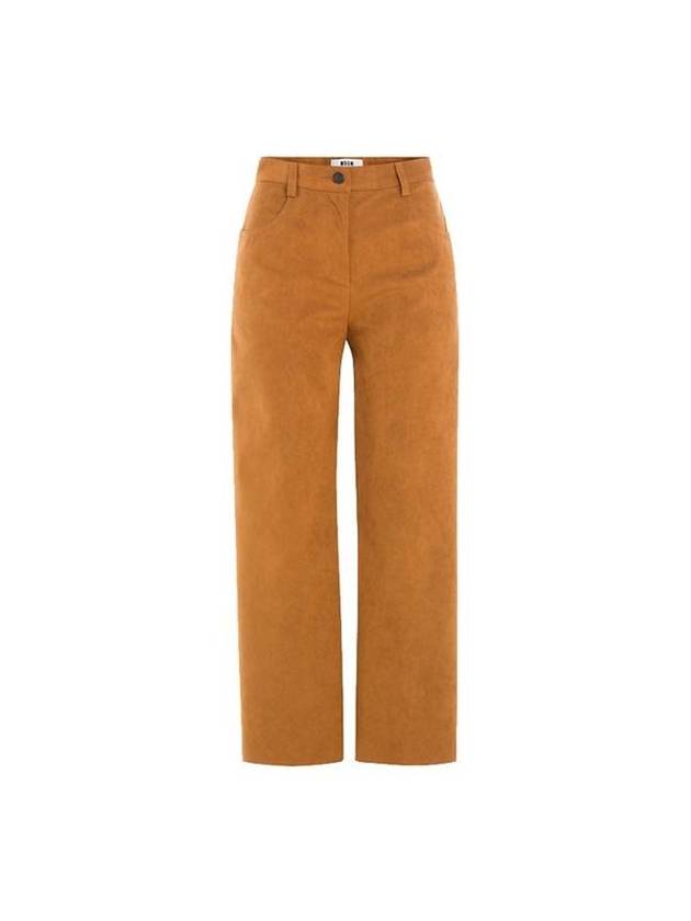 Crop Wide Pants Brown - MSGM - BALAAN 1