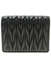 Matelasse Leather Half Wallet Black - MIU MIU - BALAAN 4