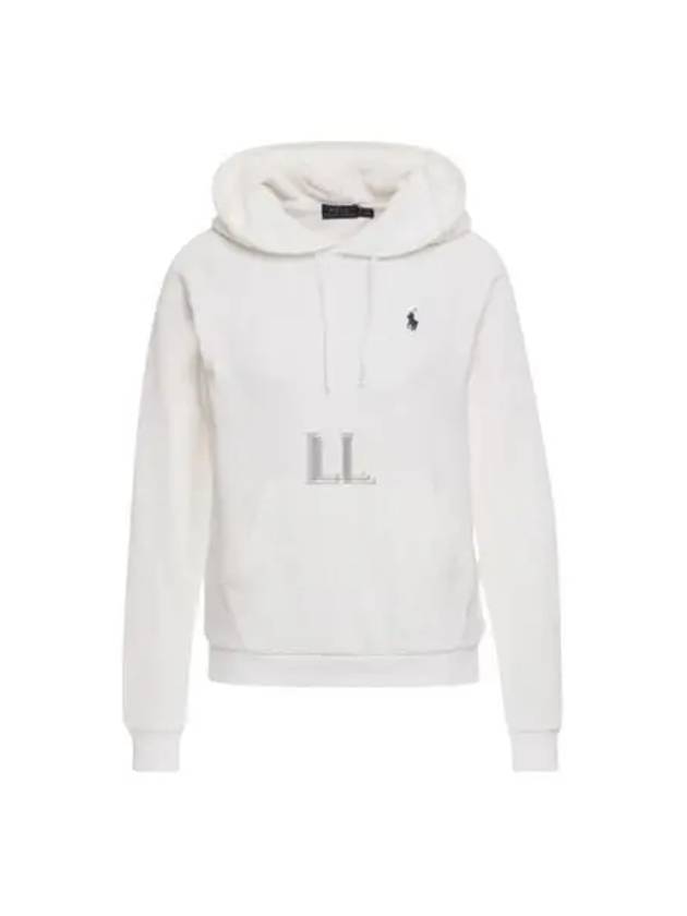 Women's Embroidered Logo Long Sleeve Hoodie White - POLO RALPH LAUREN - BALAAN 2