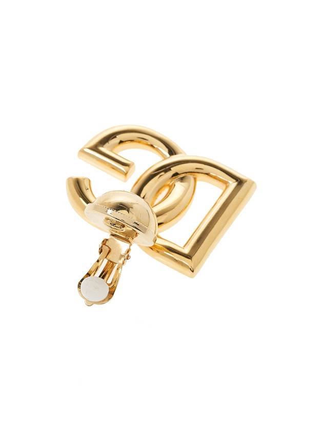 DG Logo Clip On Earrings Gold - DOLCE&GABBANA - BALAAN 7