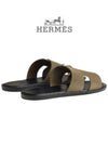 Izmir Suede Goatskin Sandals Vert - HERMES - BALAAN 4