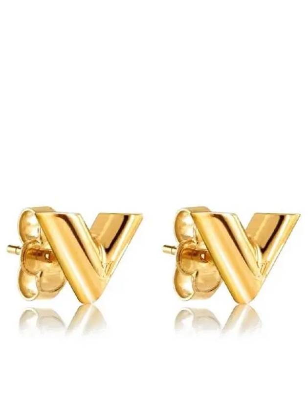 Essential V Stud Earrings Gold - LOUIS VUITTON - BALAAN 8