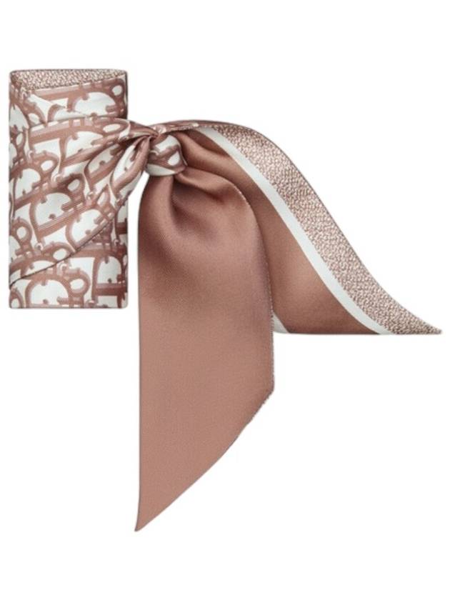 Oblique Mitzah Silk Twill Scarf Rose - DIOR - BALAAN 5