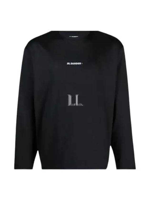 Logo Crew Neck Long Sleeve T-Shirt Black - JIL SANDER - BALAAN 2