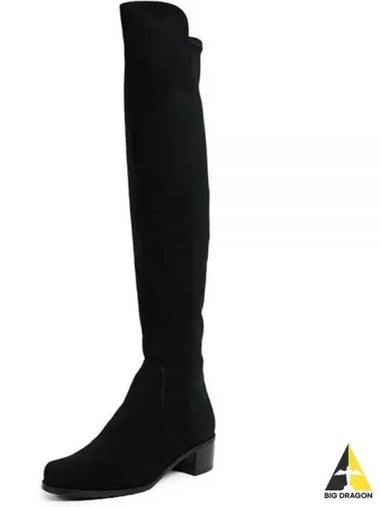 RTS SPORT SUEDESTR GABARDIN SD516 BLK back stretch suede boots - STUART WEITZMAN - BALAAN 1