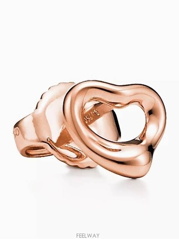 Elsa Peretti Open Heart Earrings Rose Gold - TIFFANY & CO. - BALAAN 3