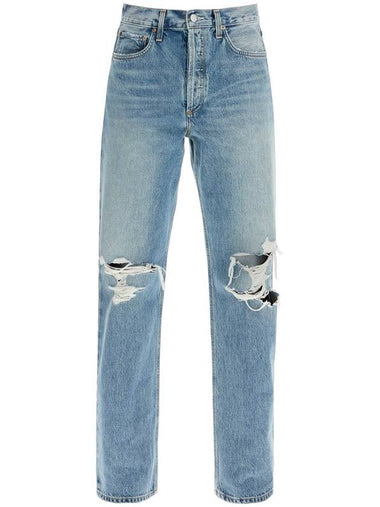 relaxed straight fit kelly used effect jeans - AGOLDE - BALAAN 1