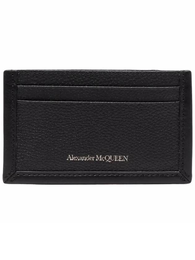 logo two-tier card wallet black - ALEXANDER MCQUEEN - BALAAN.