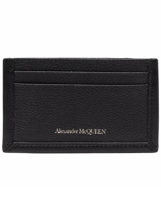 logo two-tier card wallet black - ALEXANDER MCQUEEN - BALAAN.