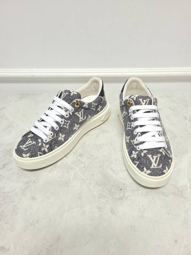 Black Denim Monogram Time Out Sneakers 37 - LOUIS VUITTON - BALAAN 2