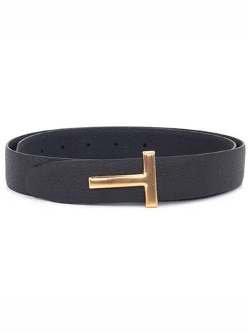 Gold T logo double sided belt 122TB224T LCL236 C7906 1211643 - TOM FORD - BALAAN 1