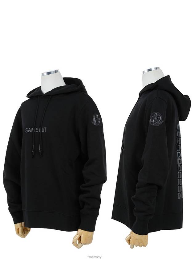 Back Lettering Printed Hoodie Black - MONCLER - BALAAN 3