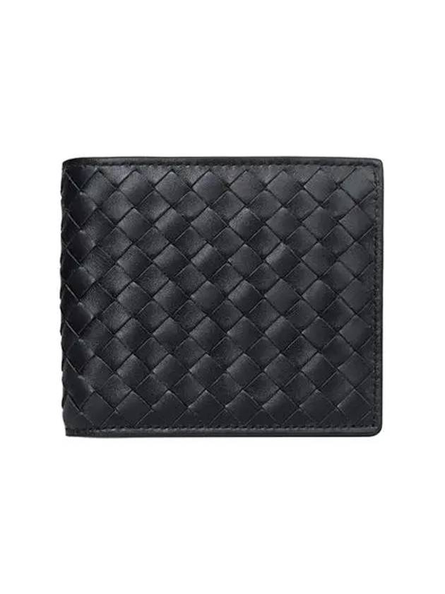 Intrecciato Weaving Half Wallet Dark Navy - BOTTEGA VENETA - BALAAN 5