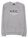 Logo Print Cotton Sweatshirt Heather Grey - A.P.C. - BALAAN 10