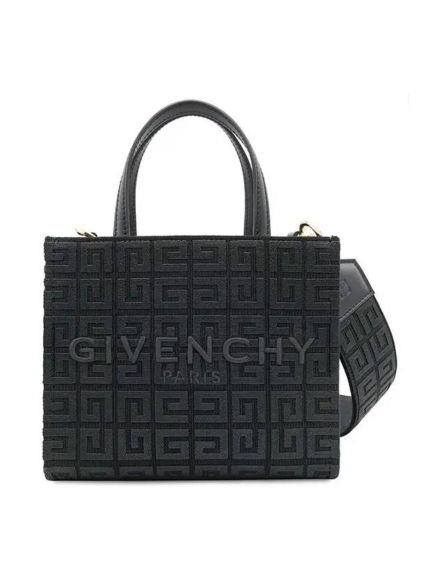 Mini G-Tote Shopping Bag In 4G Embroidery Black - GIVENCHY - BALAAN 3