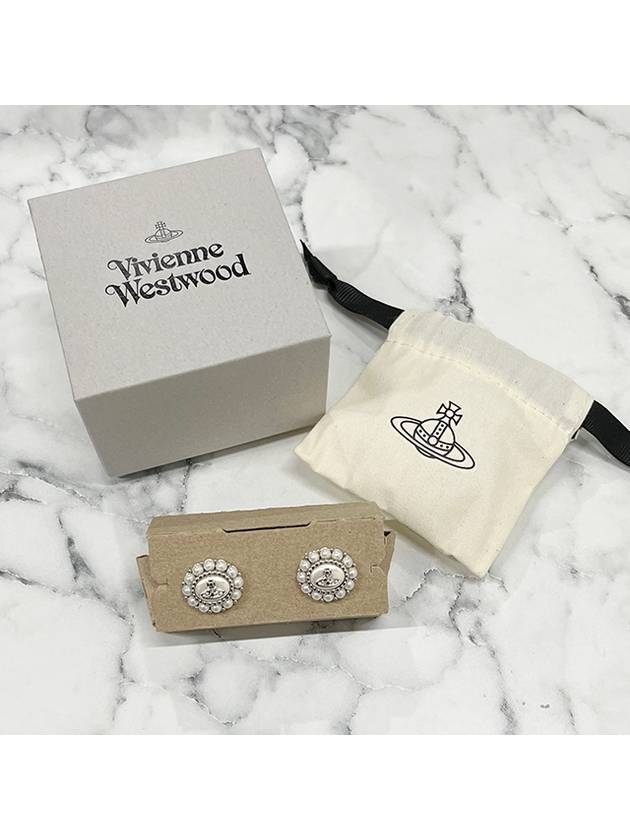 AMAYA earrings small platinum cream rose 6201035H 02P103 P103 - VIVIENNE WESTWOOD - BALAAN 2