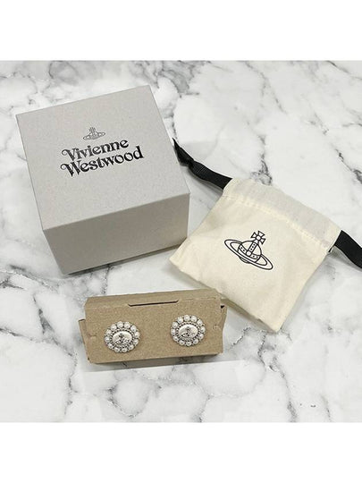 AMAYA earrings small platinum cream rose 6201035H 02P103 P103 - VIVIENNE WESTWOOD - BALAAN 2