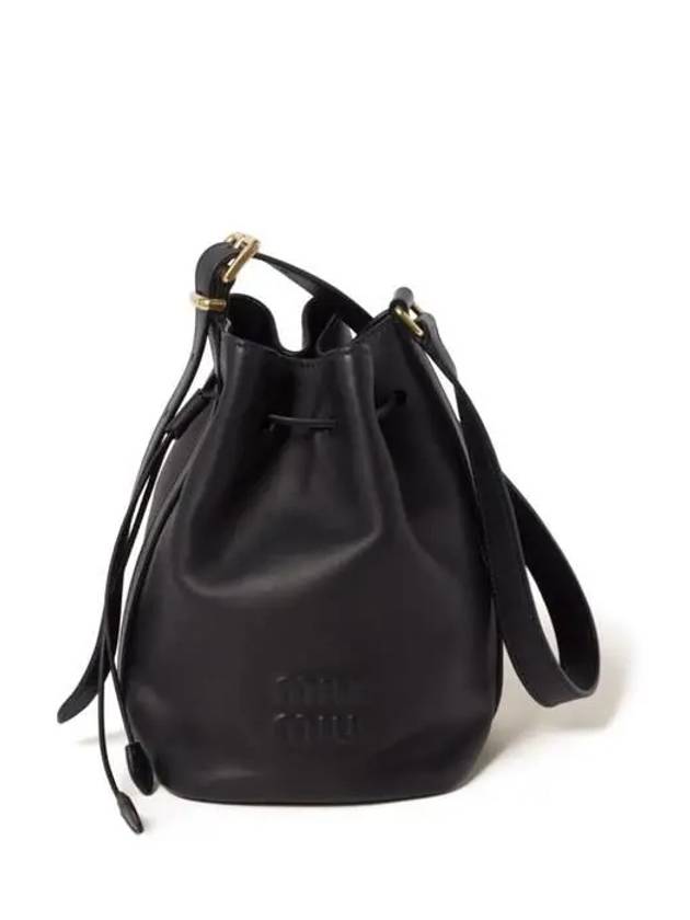 5BE090 2CRM logo leather bucket bag - MIU MIU - BALAAN 4