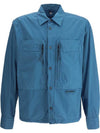 Cotton Popeline Over Long Sleeve Shirt Blue - CP COMPANY - BALAAN 2