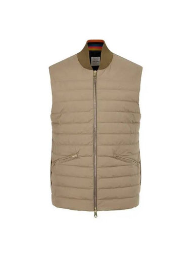 Down quilted front knit vest light brown - PAUL SMITH - BALAAN 1