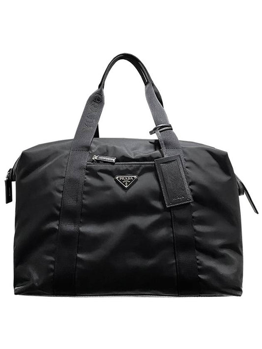 triangle logo nylon travel duffel bag black - PRADA - BALAAN 2