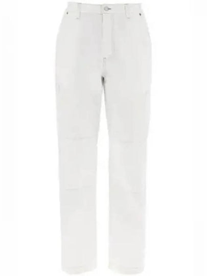 Zipper Detail Loose Straight Jeans Off White - MAISON MARGIELA - BALAAN 2