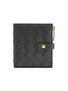 Intrecciato Zipper Half Wallet Grey - BOTTEGA VENETA - BALAAN 3