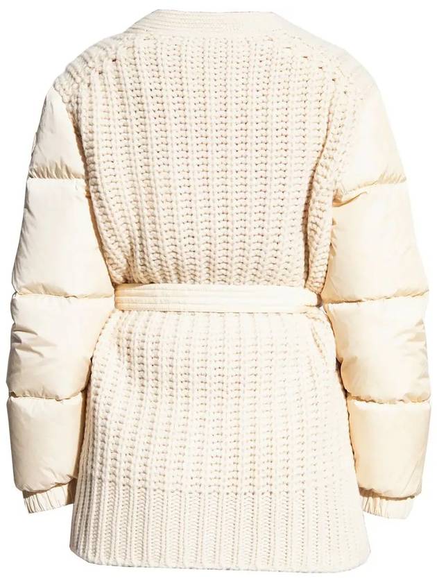 Logo mix padded cardigan ivory 9B000 36 M2079 034 - MONCLER - BALAAN 3