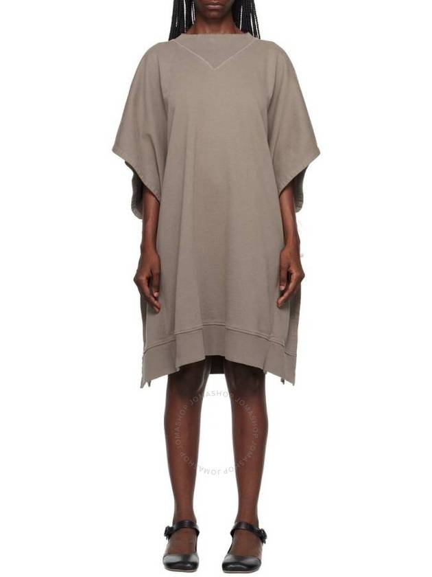 MM6 Maison Margiela Grey Drop Shoulder Cotton Mini Dress, Size Medium - MAISON MARGIELA - BALAAN 1